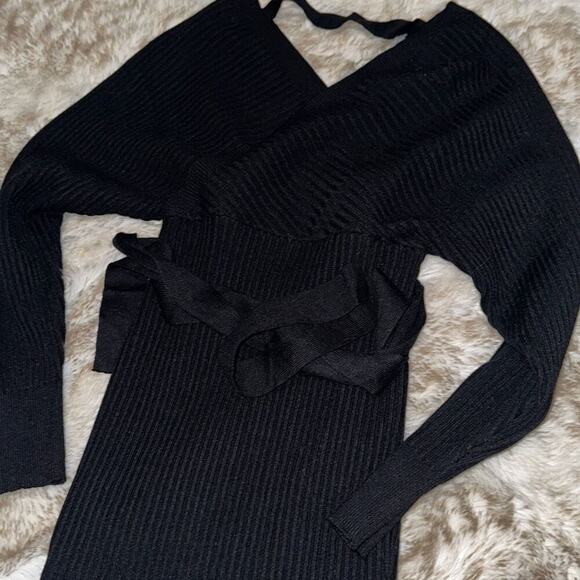 The Vintage Shop Knit Long Sleeve Mini Dress | Sz S - Picture 3 of 4